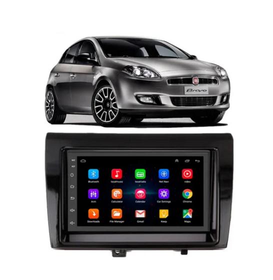 Imagem de Kit Central Multimidia Android Bravo 2011 A 2016 Gps Bt Carplay e Android auto sem fio