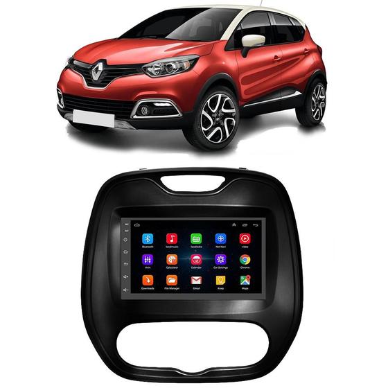 Imagem de Kit Central Multimídia Android Captur 2017 2018 2019 2020 2021 2022 2023 2024 AR Analogico 7 Polegadas GPS Tv