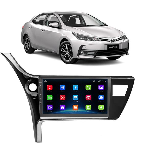 Imagem de Kit Central Multimídia Android Corolla 2018 2019 9 Polegadas Tv Online GPS Bluetooth WiFi USB Rádio