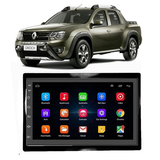 Kit Central Multimídia Android Duster Oroch 2018 2019 2020 2021 7 Polegadas GPS Tv Online Bluetooth Menor preço em Kit Central Multimídia Android Duster Oroch 2018 2019 2020 2021 7 Polegadas GPS Tv Online Bluetooth