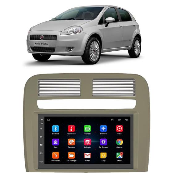 Imagem de Kit Central Multimídia Android Fiat Punto 2008 2009 2010 2011 2012 7 Polegadas GPS Tv Online WiFi