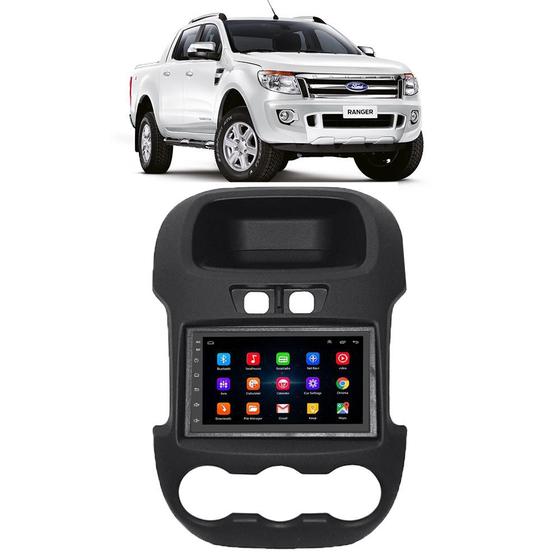 Imagem de Kit Central Multimídia Android Ford Ranger 2012 2013 2014 2015 2016 7 Polegadas GPS Tv Online