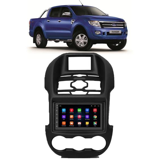 Imagem de Kit Central Multimídia Android Ford Ranger Limited Sport Xls Xlt 2012 2013 2014 A 2016 7 Polegadas