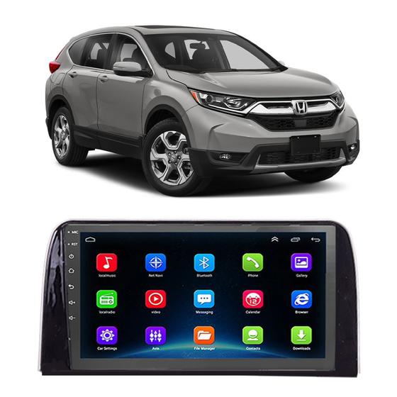 Imagem de Kit Central Multimídia Android Honda Crv 2017 2018 2019 2020 2021 9 Polegadas Tv Online GPS Bt