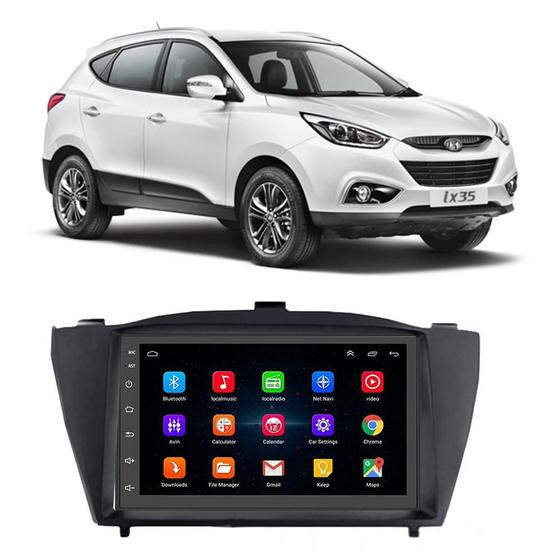 Imagem de Kit Central Multimídia Android IX35 2010 2011 2012 2013 2014 2015 2016 2017 2018 2019 7 Polegadas