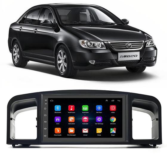 Imagem de Kit Central Multimídia Android Lifan 620 2010 2011 2012 7 Polegadas GPS Tv Online Bluetooth WiFi USB