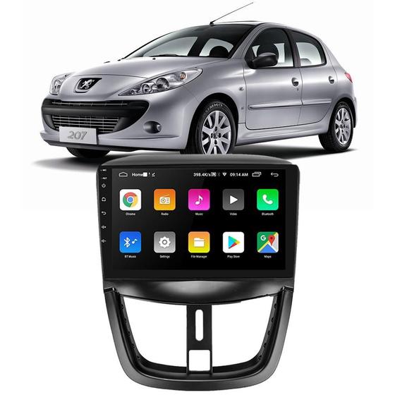 Imagem de Kit Central Multimídia Android Peugeot 207 2009 2010 2011