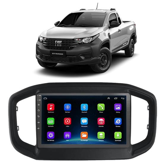 Imagem de Kit Central Multimídia Android Strada 2022 2023 9 Polegadas Tv Online GPS Bluetooth WiFi USB