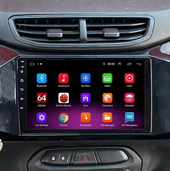 Kit Central Multimídia Chevrolet Onix 2013-2019 Android 9 polegadas Menor preço em Kit Central Multimídia Chevrolet Onix 2013-2019 Android 9 polegadas