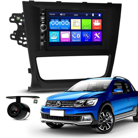 Imagem de Kit Central Multimidia Espelhamento Android Ios Bluetooth 7 Pol Saveiro 2012 2013 2014 2015