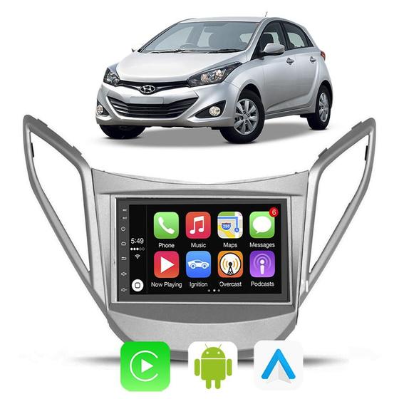 Imagem de Kit Central Multimidia HB20 2012 2013 2014 2015 2016 2017 A 2019 7" Android-Auto/Carplay Voz Google