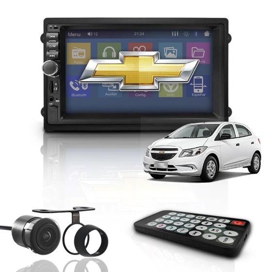 Imagem de Kit Central Multimídia Mp5 2 Din Bt Espelhamento Dvd Gm Onix