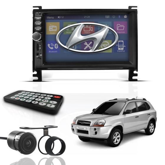 Imagem de Kit Central Multimídia Mp5 2 Din Espelha Dvd Bt Hyundai Tucson