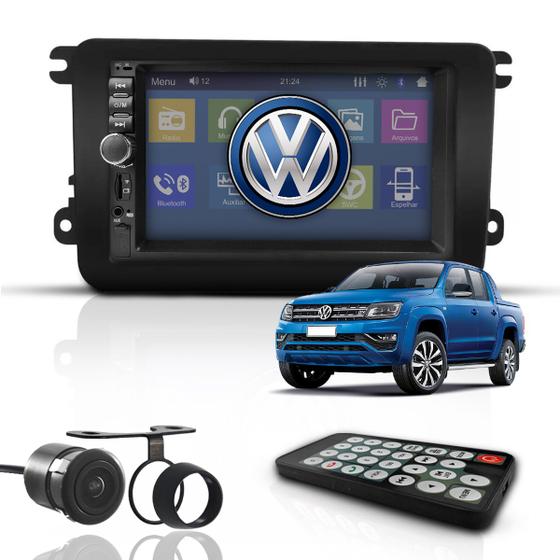 Imagem de Kit Central Multimídia Mp5 2 Din Espelha Dvd Câm Amarok G7