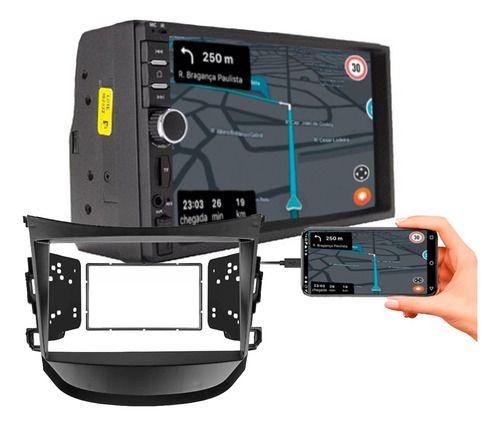 Imagem de Kit central multimidia mp5 7 pol com moldura hb20 2012 a 2018