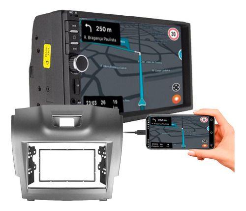 Imagem de Kit central multimidia mp5 7 pol com moldura trailblazer s10 2012 a 2015