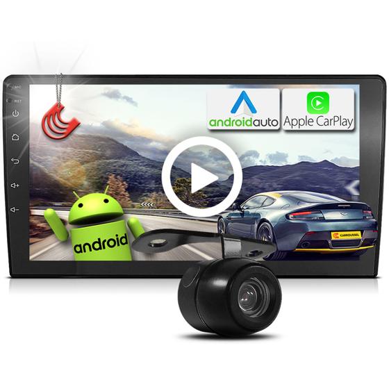 Imagem de Kit Central Multimidia MP5 Android 9 polegadas GPS Wifi Espelhamento Androidauto Carplay + Camera ré