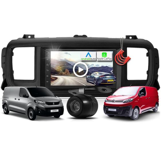 Imagem de Kit Central Multimidia MP5 + Camera de ré + Moldura Jumpy Expert Scudo - AndroidAuto CarPlay