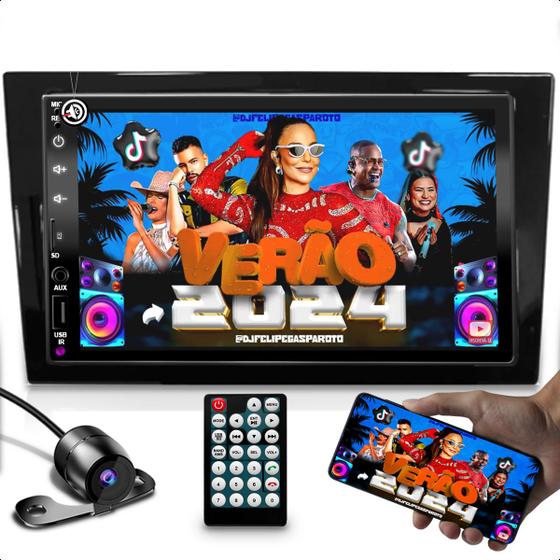 Imagem de Kit central multimidia mp5 com função espelhamento + moldura de 7 polegadas compativel com VECTRA, MERIVA, MONTANA E CORSA + camera de ré