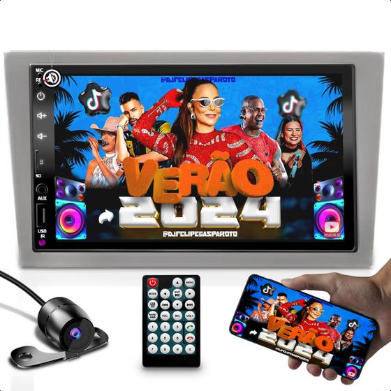 Imagem de Kit central multimidia mp5 com função espelhamento + moldura de 7 polegadas compativel com VECTRA, MERIVA, MONTANA E CORSA + camera de ré