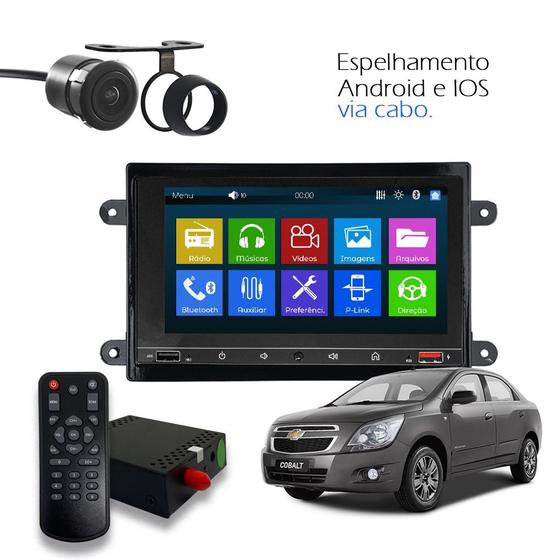 Imagem de Kit Central Multimídia MP5 MP8 Chevrolet Cobalt Com Câmera de Ré e Espelhamento e TV
