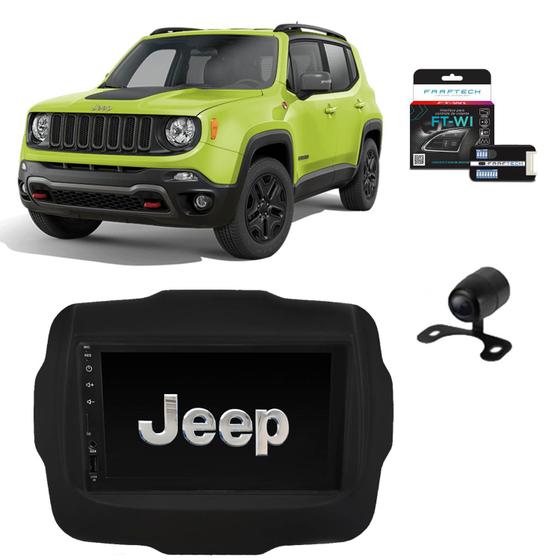 Imagem de Kit Central Multimídia RENEGADE - Mp8 + Moldura + Câmera + Interface De Volante