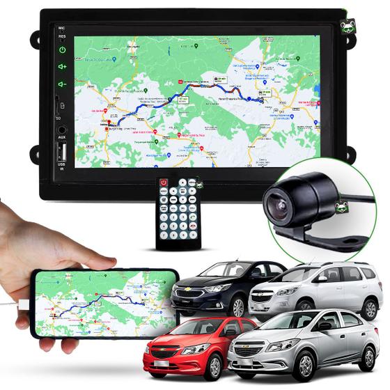 Imagem de Kit Central Multimidia Som Automotivo Mp5 Espelhamento Bluetooth Chevrolet Onix Cobalt Prisma Spin