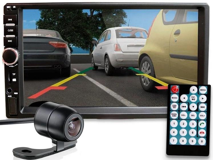 Imagem de Kit Central Multimidia Universal 2 Din Espelhamento Mp5 Bluetooth Câmera de Ré