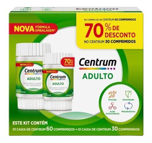 Imagem de Kit Centrum A Z Polivitamínicos Adulto 60 + 30 Comprimidos
