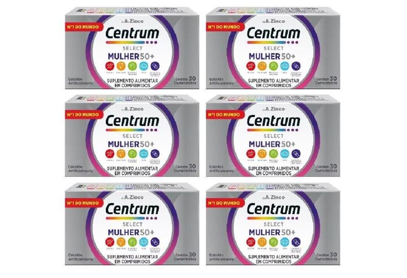 Imagem de Kit Centrum Select Mulher 50+ Com 6 Caixas De 30 Comprimidos Cada
