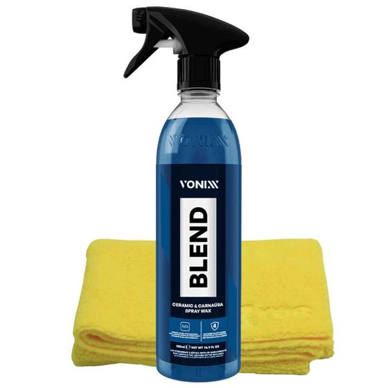 Imagem de Kit cera blend spray 500ml + flanela microfibra