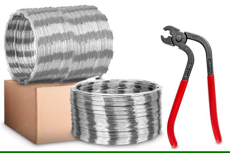 Kit Cerca Concertina Rolo Para 10m C/ Alicate Concertina Tapeceiro 8" Menor preço em Kit Cerca Concertina Rolo Para 10m C/ Alicate Concertina Tapeceiro 8"
