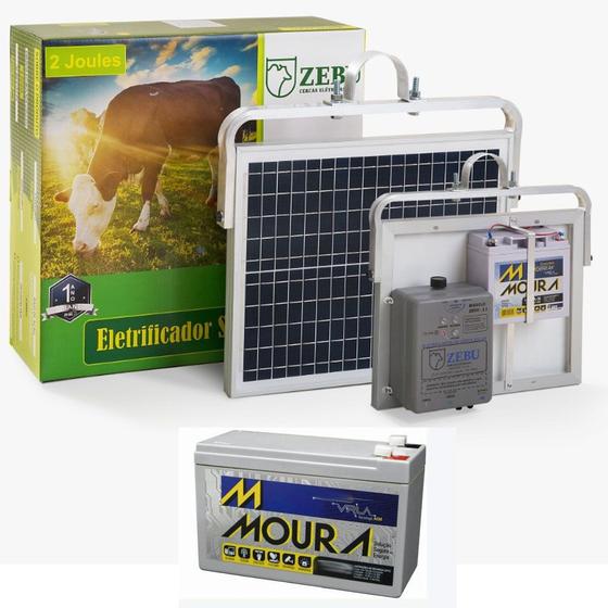 Imagem de Kit Cerca Elétrica Solar Zebu ZS50I BI Bateria Integrada 33766