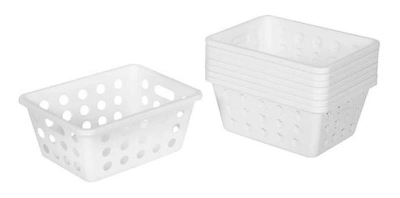 Imagem de Kit Cesta Organizadora 8Pcs One Pequena 99271 Unic Branco Br