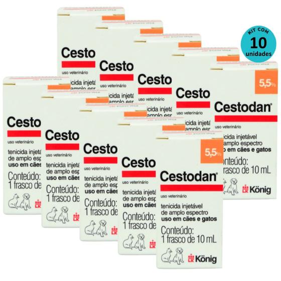 Imagem de Kit Cestodan Injetável König 10ml- com 10 unidades