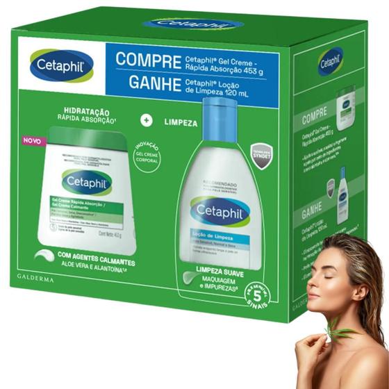 Imagem de Kit Cetaphil Creme Hidratante 453 Loção De Limpeza 120 Ml