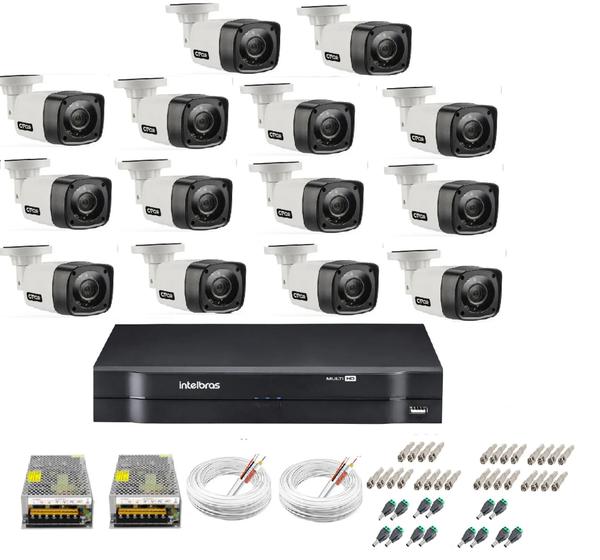 Kit Cftv 14 Cameras Segurança Hd Dvr Intelbras 1116 S/ HD Menor preço em Kit Cftv 14 Cameras Segurança Hd Dvr Intelbras 1116 S/ HD