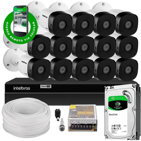 Imagem de Kit Cftv 14 Câmeras VhL 1220B Full Hd 1080P 3,6Mm Dvr Intelbras Mhdx 1216 + Hd 1Tb 