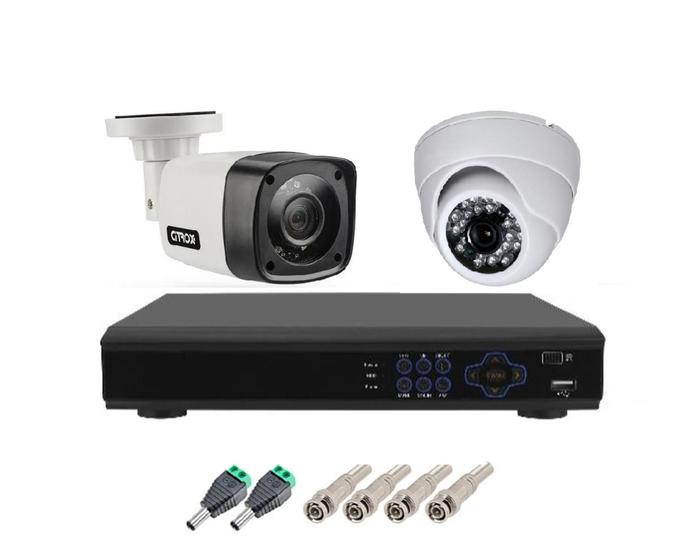 Imagem de Kit Cftv 2 Camera Segurança Full Hd 1080p 2mp Dvr Full hd 4ch