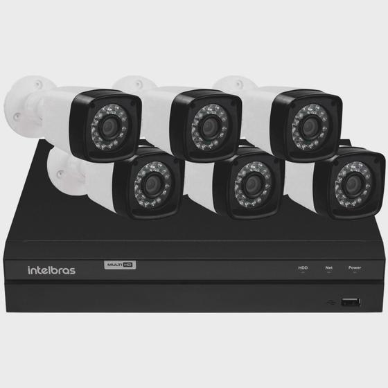 Imagem de Kit Cftv 6 Cameras Full Hd 2mp 1080p Dvr Intelbras Mhdx 1108