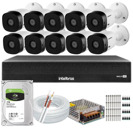 Imagem de Kit Cftv 8 Cameras Full Hd 1220b 1080p Intelbras Dvr 3116c Inteligência Artificial com hd 1tb