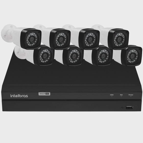 Imagem de Kit Cftv 8 Câmeras Segurança Full Hd 2mp 1080p Dvr Intelbras