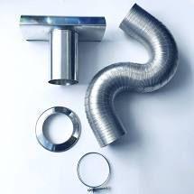 Kit Chamine + Tubo Aluminio P/ Aquecedor A Gas 126mm 3,00mts Menor preço em Kit Chamine + Tubo Aluminio P/ Aquecedor A Gas 126mm 3,00mts
