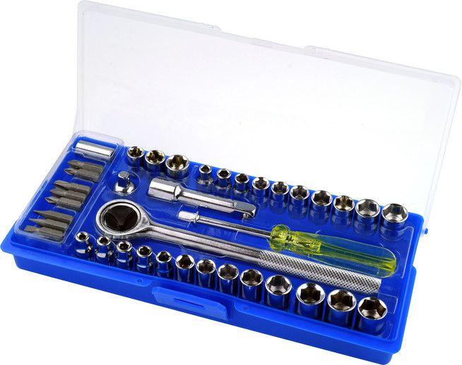Imagem de Kit Chave Catraca Reversível Soquetes 40 Peças Com Estojo