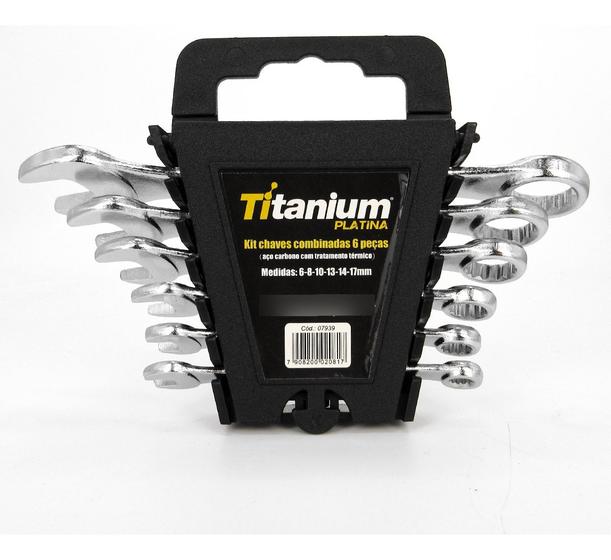 Imagem de Kit Chave Combinada 6 À 17mm Com 6 Peças Titanium 07939