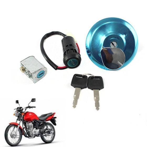 Imagem de Kit chave de ignição contato honda fan 125 2009 até 2013 - DANNIXX