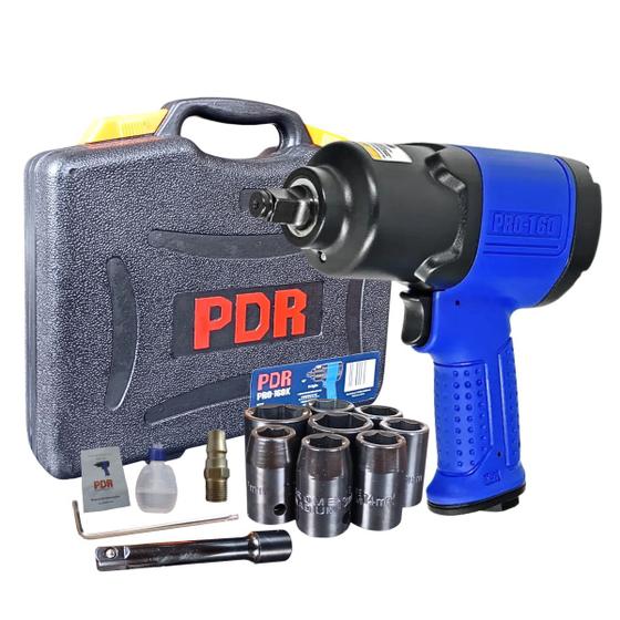 Imagem de Kit Chave de Impacto Pneumatica 1/2 Pol 74 Kgfm PRO-160K PDR