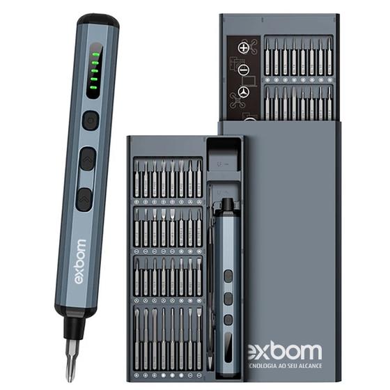 Kit Chave de Precisão 68 PÇS Mini Parafusadeira Elétrica USB Menor preço em Kit Chave de Precisão 68 PÇS Mini Parafusadeira Elétrica USB