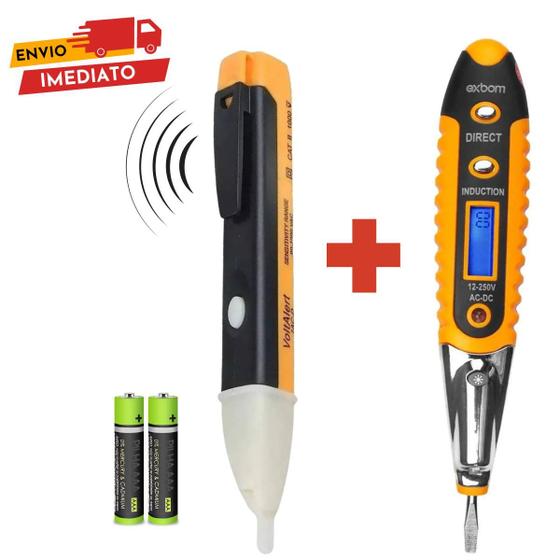 Kit Chave de Teste Digital de Corrente e Caneta Detectora de Tensão Menor preço em Kit Chave de Teste Digital de Corrente e Caneta Detectora de Tensão