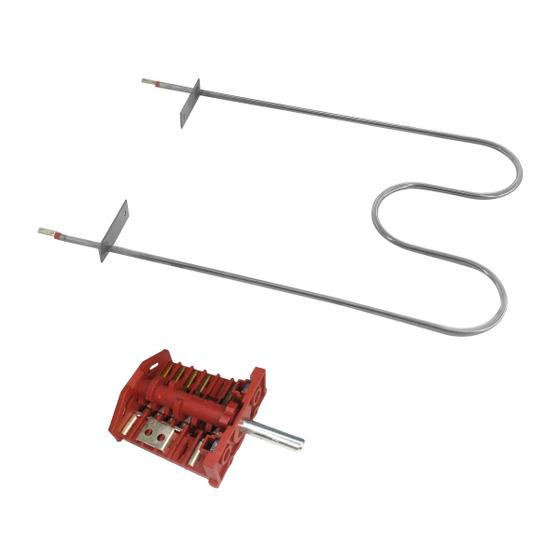 Kit Chave Seletora e Resistência Inferior 1100w 220v Forno Elétrico OE8DX OE8TX Electrolux - A08052001 / A09501701 Menor preço em Kit Chave Seletora e Resistência Inferior 1100w 220v Forno Elétrico OE8DX OE8TX Electrolux - A08052001 / A09501701